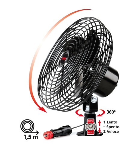 Ventilatore da camion in metallo 24V diametro 20cm