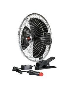 Ventilatore oscillante 24V diametro 25cm con pinza 2 velocita 