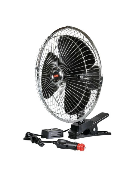 Ventilatore oscillante 24V diametro 25cm con pinza 2 velocita 