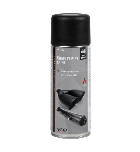 Vernice spray alte temperature per marmitte 400 ml Nero opaco