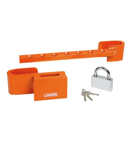 Zanna lucchetto blocca porte posteriore in acciaio temprato 24 50cm