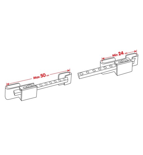 Zanna lucchetto blocca porte posteriore in acciaio temprato 24 50cm