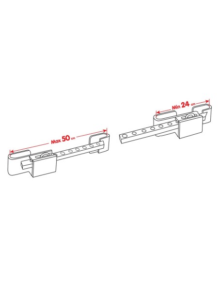 Zanna lucchetto blocca porte posteriore in acciaio temprato 24 50cm