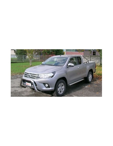 Pedane laterali S50 stondate alluminio WHITE Toyota Hilux Extracab dal 2016