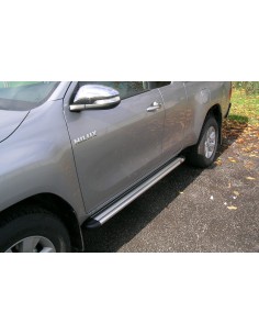 Pedane laterali S50 stondate alluminio Toyota Hilux Extracab dal 2016