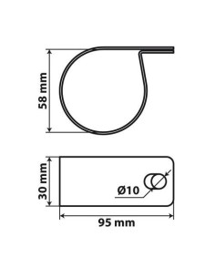S1 Staffa portafari in acciaio inox per tubo 60mm 2