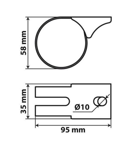 S2 Staffa portafari in acciaio inox per tubo 60mm