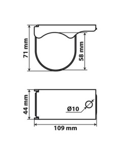 S3 Staffa portafari in acciaio inox per tubo 60mm 2