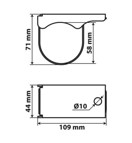 S3 Staffa portafari in acciaio inox per tubo 60mm