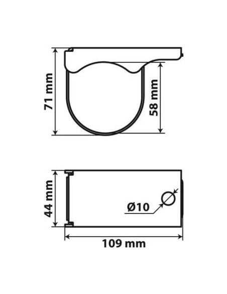 S3 Staffa portafari in acciaio inox per tubo 60mm