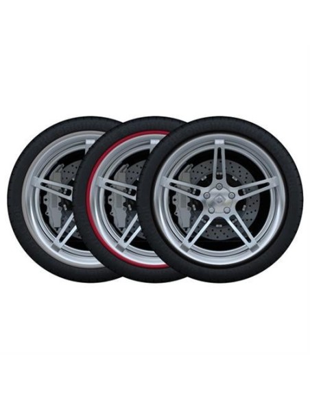 Set 4 protezioni cerchi in lega 15 Colore argento Rim Ringz