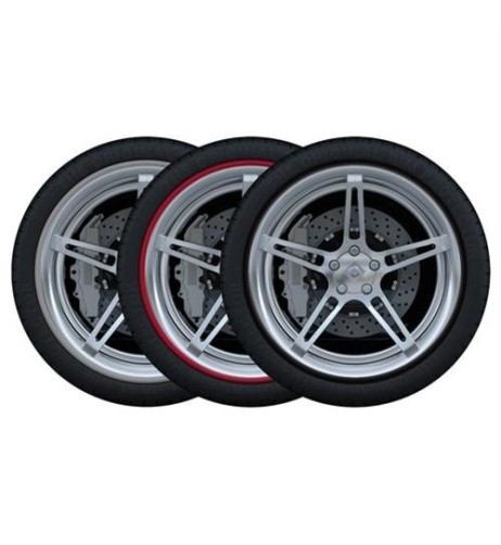 Set 4 protezioni cerchi in lega 15 Colore nero Rim Ringz
