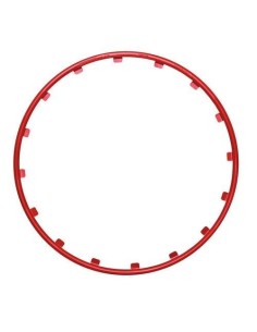 Set 4 protezioni cerchi in lega 15 Colore rosso Rim Ringz