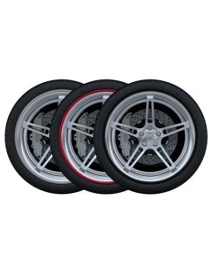 Set 4 protezioni cerchi in lega 17 Colore argento Rim Ringz 2