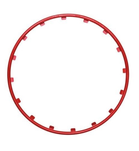 Set 4 protezioni cerchi in lega 17 Colore rosso Rim Ringz
