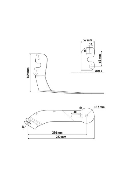 Staffa inox per antenna CB attacco visiera parasole per Ford F Max dal 2018