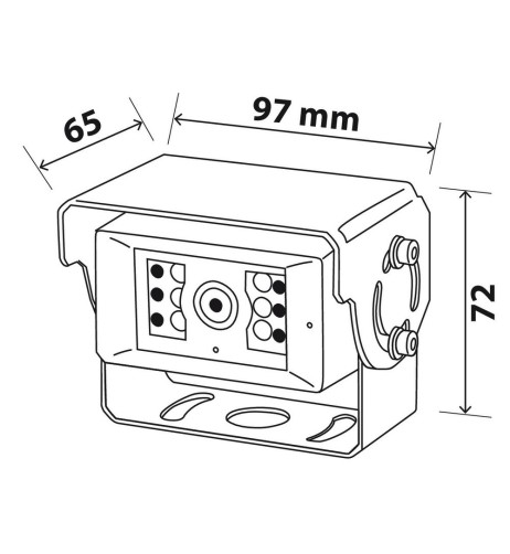 Telecamera a colori impermeabile per monitor veicolare T1