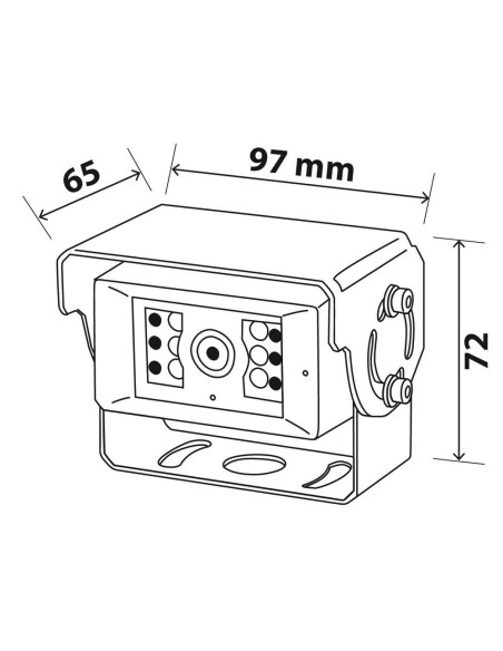 Telecamera a colori impermeabile per monitor veicolare T1