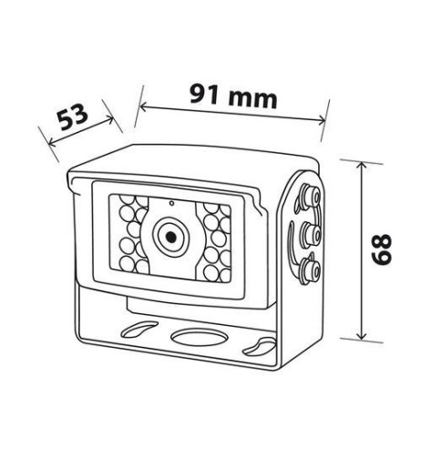 Telecamera a colori impermeabile per monitor veicolare T2