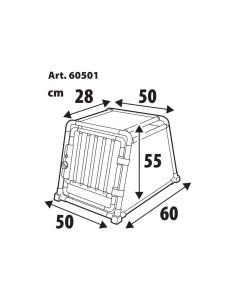 Trasportino animali in lega di alluminio Type 1 50x60xH55cm 2
