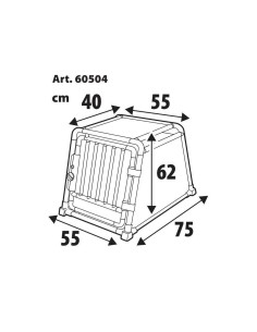 Trasportino animali in lega di alluminio Type 4 55x75xH62cm 2