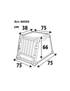 Trasportino animali in lega di alluminio Type 5 75x75xH66cm 2