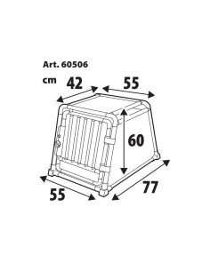 Trasportino animali in lega di alluminio Type 6 55x77xH60cm 2