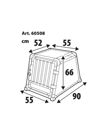 Trasportino animali in lega di alluminio Type 8 55x90xH66cm