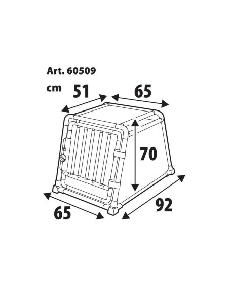 Trasportino animali in lega di alluminio Type 9 65x92xH70cm