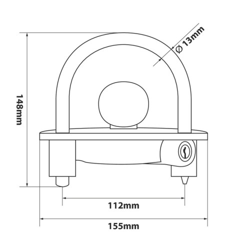 Antifurto per giunto a sfera rimorchio