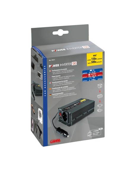 Power Inverter trasformatore di corrente 12 220V 150 300W USB