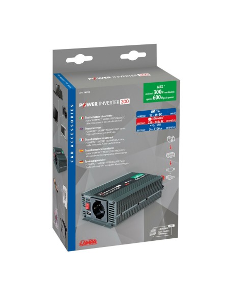 Power Inverter trasformatore di corrente 12 220V 300 600W USB