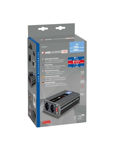 Power Inverter trasformatore di corrente 12 220V 1000 2000W USB