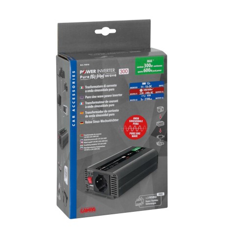 Power Inverter 300 600W trasformatore a onda sinusoidale pura 12V 230V