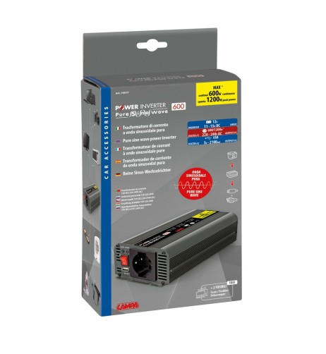 Power Inverter 600 1200W trasformatore a onda sinusoidale pura 12V 230V