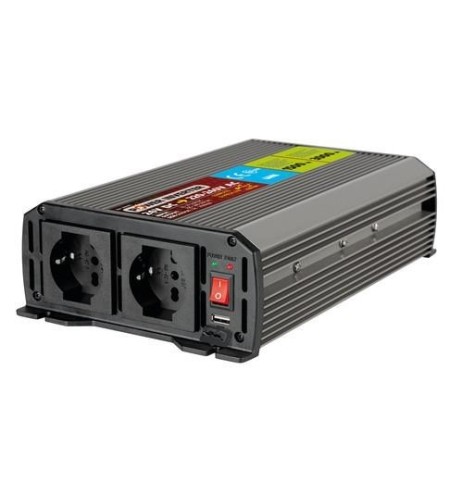 Inverter trasformatore di corrente 24V 230V 1500W USB