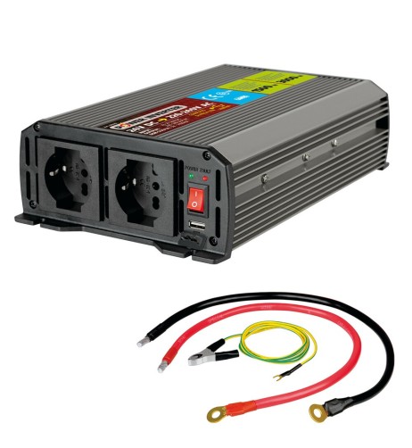 Inverter trasformatore di corrente 24V 230V 1500W USB