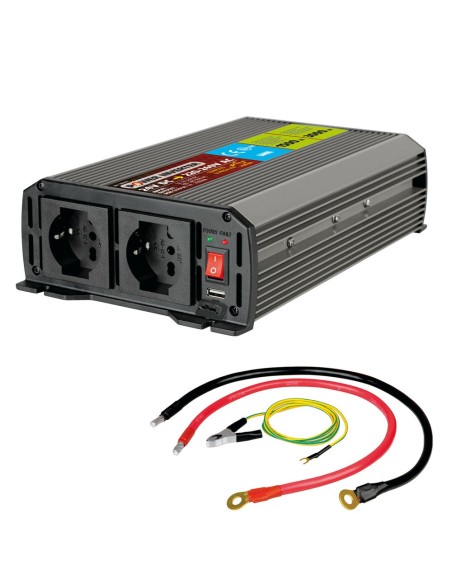 Inverter trasformatore di corrente 24V 230V 1500W USB