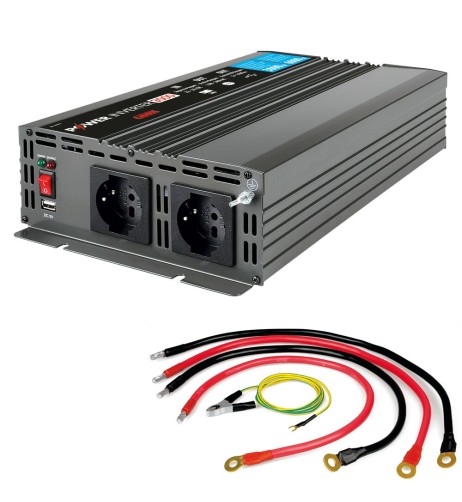 Inverter trasformatore di corrente 24V 230V 3000W USB