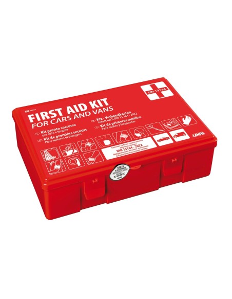 Cassetta kit pronto soccorso omologata auto e furgoni DIN 13164