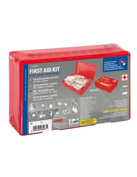 Cassetta kit pronto soccorso omologata auto e furgoni DIN 13164