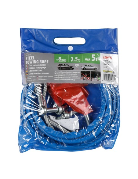 Cavo traino emergenza in acciaio 3 5mt 5000kg