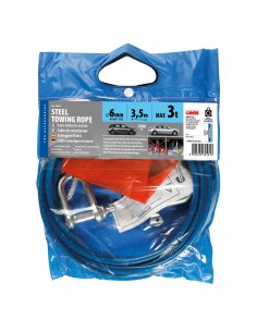 Cavo traino emergenza in acciaio 3 5mt 3000kg 2