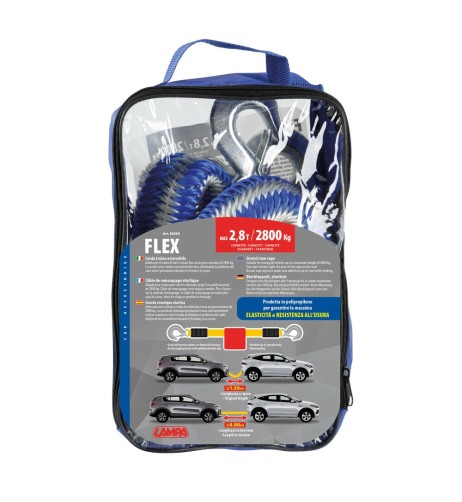 Corda traino estensibile emergenza omologata 2800kg