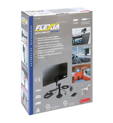 Antenna TV da viaggio ricezione digitale terrestre 12 24V auto camion campe