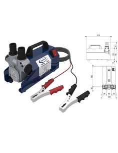 Elettropompa rifornimento gasolio 12V adescam 1 5m 45 l min pinze