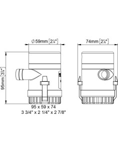 Elettropompa UP500 ad immersione 12V portata 32 l min 2