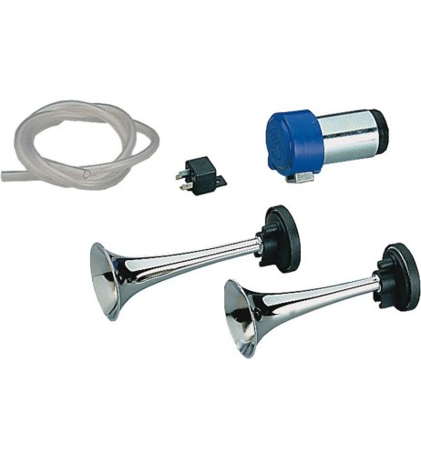 Tromba elettropneumatica 2 cornetti suono unito 24V