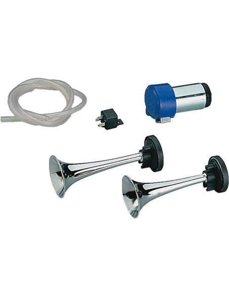 Tromba elettropneumatica 2 cornetti suono unito 24V
