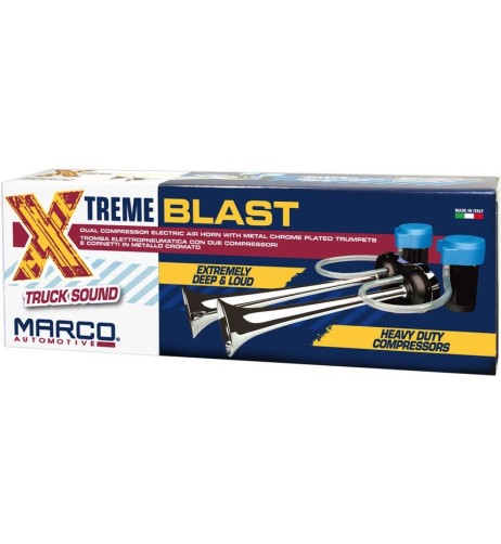 Tromba elettropneumatica XB2 con doppio compressore 12V 39cm
